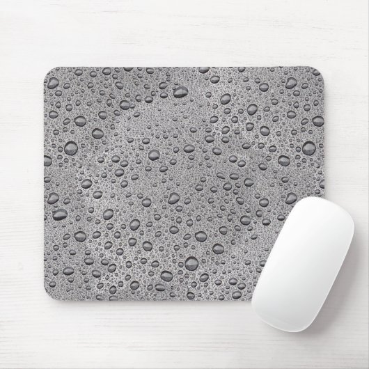 Graue Wassertröpfchen Mousepad (Mit Mouse)