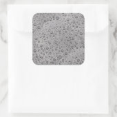 Graue Wassertröpfchen Quadratischer Aufkleber (Tasche)