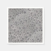 Graue Wassertröpfchen Serviette (Vorderseite)
