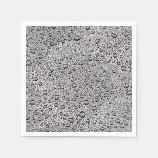 Graue Wassertröpfchen Serviette (Vorderseite)