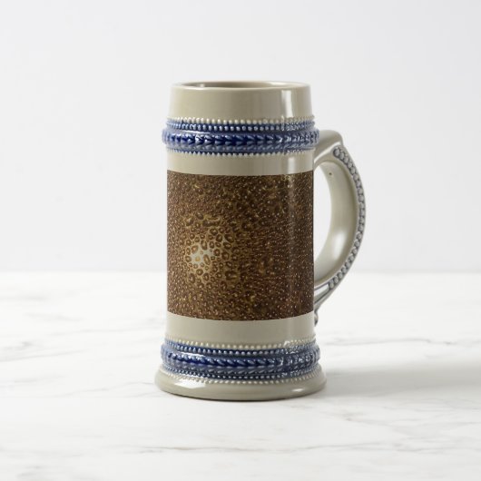 Graue Wassertropfen/Blau 22 oz Stein Bierglas (VorderseiteRechts)