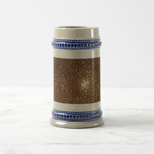 Graue Wassertropfen/Blau 22 oz Stein Bierglas (Mittel)