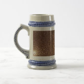 Graue Wassertropfen/Blau 22 oz Stein Bierglas (Links)