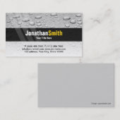 Graue Wassertropfen der Visitenkarte (Vorne/Hinten)