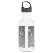 Graue Wassertropfen Edelstahlflasche (Rückseite)