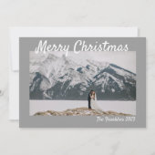 Graue Weihnachtsbaumkarte Feiertagskarte (Vorderseite)