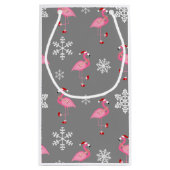 Graue Weihnachtsfeier Kleine Geschenktüte (Rückseite)