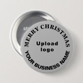 Graue Weihnachtsgeschenke Button (Vorne & Hinten)
