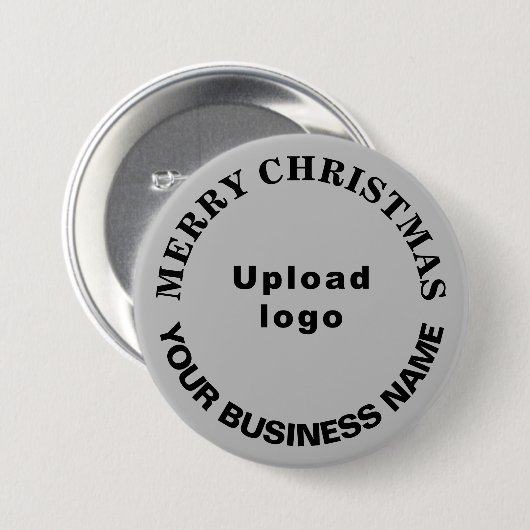 Graue Weihnachtsgeschenke Button (Vorne & Hinten)