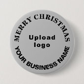 Graue Weihnachtsgeschenke Button (Vorderseite)