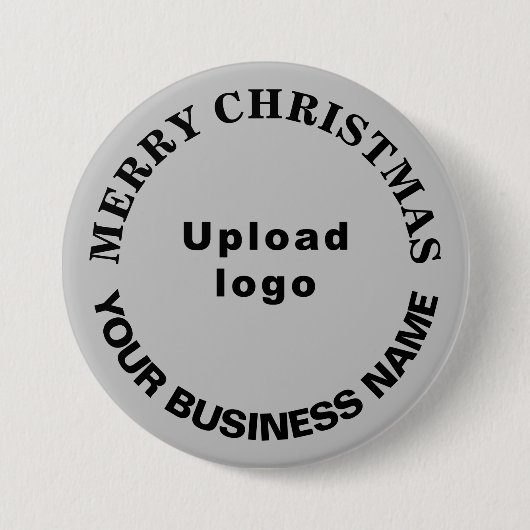 Graue Weihnachtsgeschenke Button (Vorderseite)