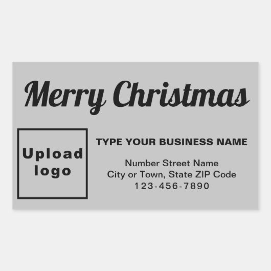 Graue Weihnachtsgeschenke Rechteckiger Aufkleber (Vorderseite)