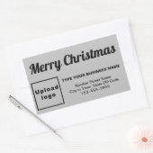 Graue Weihnachtsgeschenke Rechteckiger Aufkleber (Umschlag)
