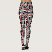 graue Weihnachtskatzen Leggings (Rückseite)