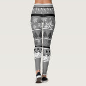 Graue Weihnachtslieder-Leggings Leggings (Rückseite)