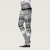 Graue Weihnachtslieder-Leggings Leggings (Links)