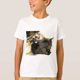 Graue WeihnachtsMiezekatze IIII T-Shirt