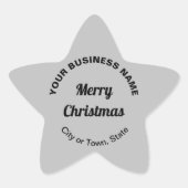 Graue Weihnachtssternprägung Stern-Aufkleber (Vorderseite)