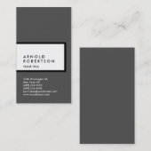 Graue, weiße Berufliche Visitenkarte (Vorne/Hinten)