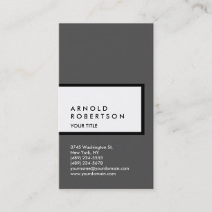 Graue, weiße Berufliche Visitenkarte