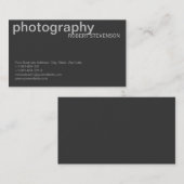 Graue weiße Fotografen-Visitenkarte Visitenkarte (Vorne/Hinten)