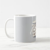 Graue Weiße Herzen Kaffeetasse (Links)