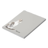 Graue Weiße Katze Notizblock (Rotiert)