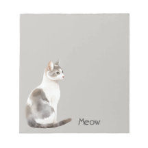 Graue Weiße Katze