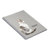 Graue Weiße Katze Notizblock (Rechte Seite)