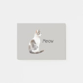 Graue Weiße Katze Post-it Klebezettel (Vorderseite)
