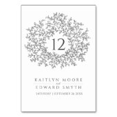 Graue, weiße Kreise Tischnummer (Rückseite)