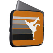 Graue weiße Laptophülse BBOY Steigung Laptopschutzhülle (Vorne Rechts)
