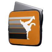 Graue weiße Laptophülse BBOY Steigung Laptopschutzhülle (Vorderseite Links)