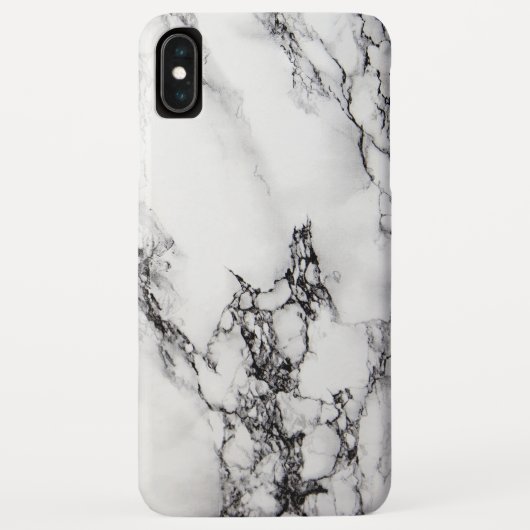 Graue, weiße Marmorplatte Stone Black Crack Case-Mate iPhone Hülle (Rückseite)