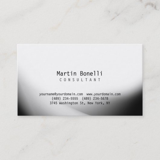 Graue weiße Musterberatungskarte Visitenkarte (Vorderseite)