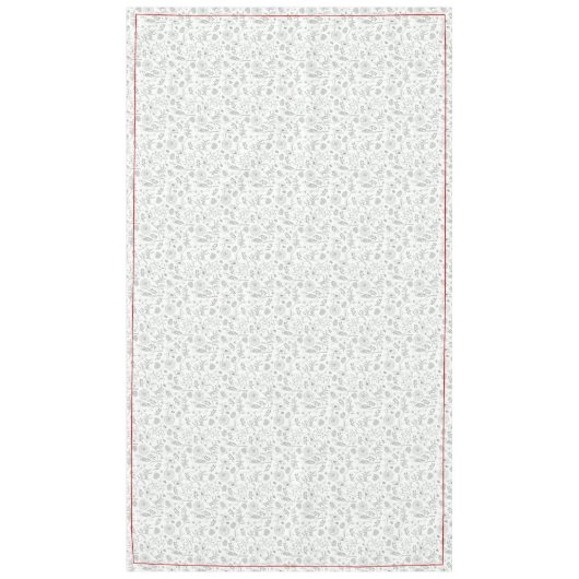 Graue/weiße, natürliche Weihnachten & Kardinal Rot Tischdecke (Vorderseite)