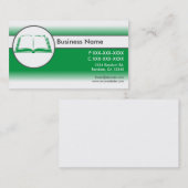 Graue weiße, offene Buchhandelskarten Visitenkarte (Vorne/Hinten)