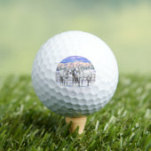 Graue, weiße Pferde im Schnee Golfball (Insitu T-Shirt)