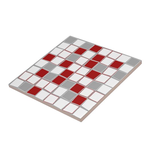 Graue, weiße Plätze, bordeauxrot, modern Fliese (Seite)