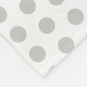 graue/weiße Polka-Punkte mit rosa/weiß; personalis Fleecedecke (Ecke)
