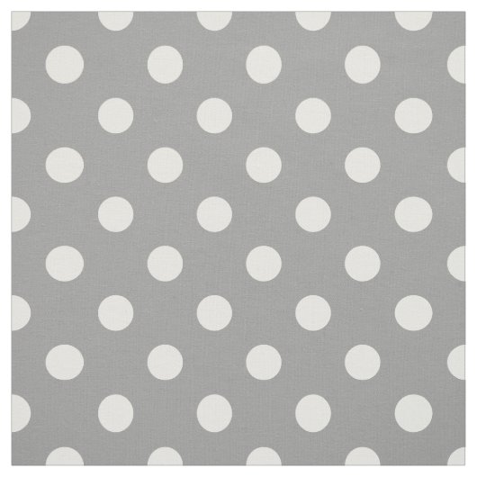 Graue, weiße Polka-Punkte-Muster Stoff (Muster)