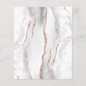 Graue, weiße Rose Gold Agate Marmor Hochzeit (Rückseite)