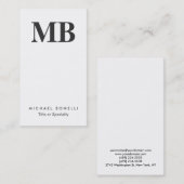 Graue, weiße, saubere Visitenkarte (Vorne/Hinten)