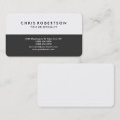 Graue, weiße Streifen - abgerundete Ecke - Visiten Visitenkarte (Vorne/Hinten)