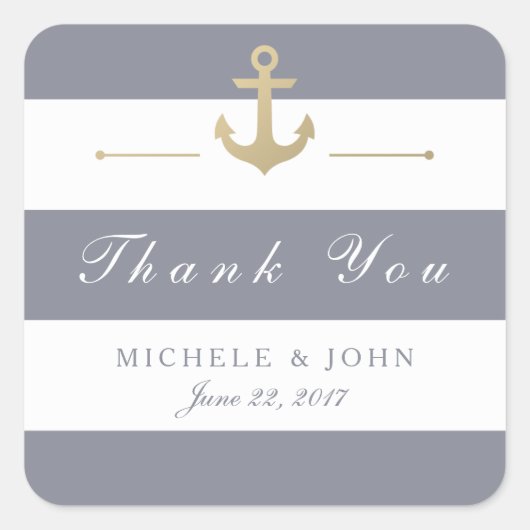 Graue, weiße Streifen Danke, dass du die Sticker l (Vorderseite)