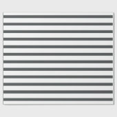 Graue weiße Streifen Geschenkpapier (Flach)