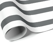 Graue weiße Streifen Geschenkpapier (Rolleneckpunkt)