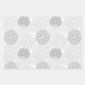 Graue weiße Streifen Geschenkpapier Set (Vorderseite 3)