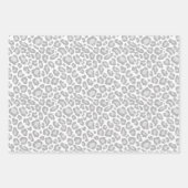 Graue weiße Streifen Geschenkpapier Set (Vorderseite 2)