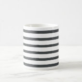 Graue weiße Streifen Kaffeetasse (Mittel)